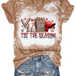 Tis' The Season Baseball Bleached Shirt