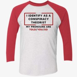 I Identify As A Conspiracy Theorist My Pronouns Are Told You So Shirt $19.95 Up het I IDENTIFY AS A CONSPIRACY THEORIST 9 1