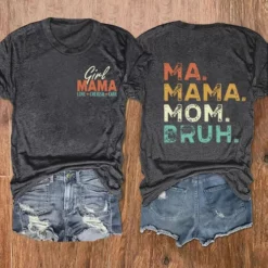 Girl Mama Love Cherish Care Ma Mama Mom Bruh Shirt