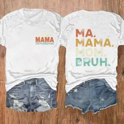 Girl Mama Love Cherish Care Ma Mama Mom Bruh Shirt