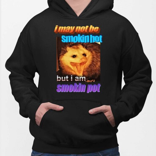I May Not Be Smokin Hot But I Am Smokin Pot Racoon Shirt $19.95