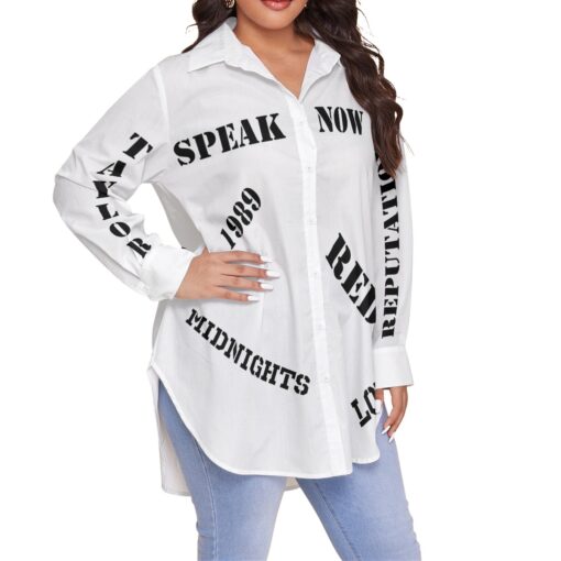 Taylor Swift AMA Inspired Eras Button-Up Shirt by Lelemoon