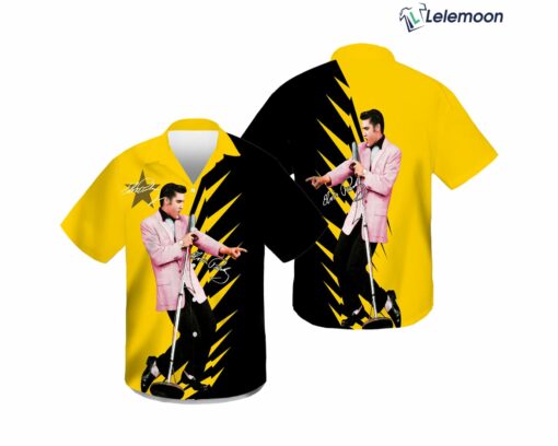 3D Elvis Presley Hawaiian Shirt, King Of Rock And Roll Hawaiian Shirt $34.95