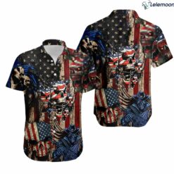 America Skull Hawaiian Shirt