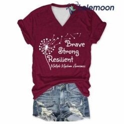 Brave Strong Resilient Multiple Myeloma Awareness Shirt, Hoodie, Sweatshirt, Women Tee
