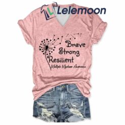 Brave Strong Resilient Multiple Myeloma Awareness Shirt, Hoodie, Sweatshirt, Women Tee