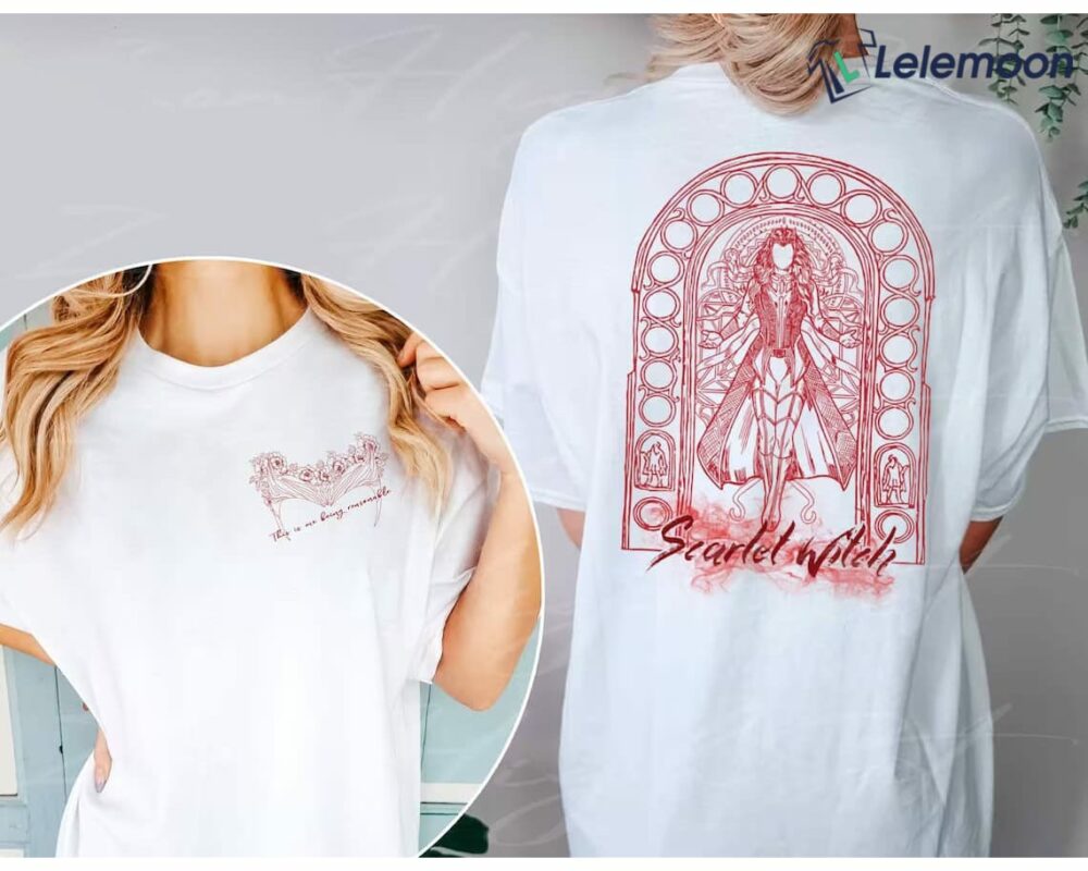 Floral Scarlet Witch Comfort Colors Shirt Floral Scarlet Witch Comfort Colors Shirt
