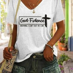 Godfidence Knowing I Can't But He Can Shirt