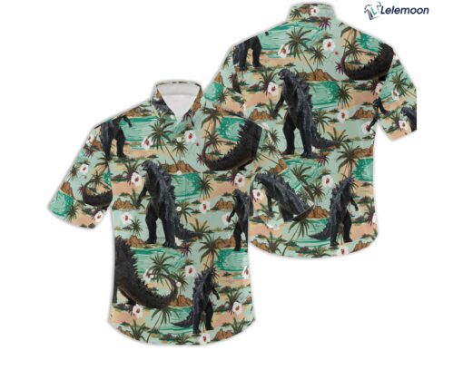 Godzilla Tropical Palm Hawaiian Shirt $34.95