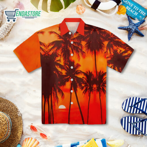 Luke Bryan American Idol Aloha Orange Sunset Hawaiian Shirt