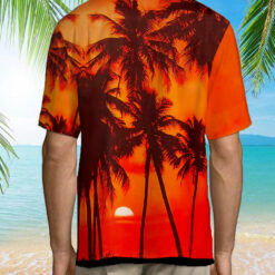 Luke Bryan American Idol Aloha Orange Sunset Hawaiian Shirt