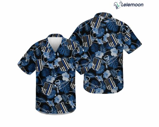 Hawaiian Police Thin Blue Line Shirt $34.95