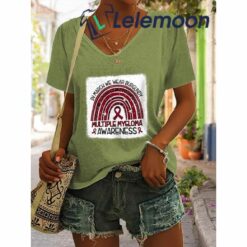 In March We Wear Burgundy Multiple Myeloma Awareness Shirt, Hoodie, Sweatshirt, Women Tee