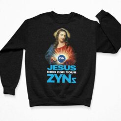 Jesus Died For Your Zyns Shirt $19.95