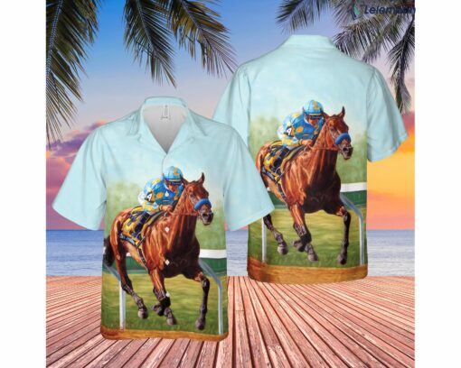 Kentucky Derby Horse Racing 3D Hawaiian Shirt $34.95