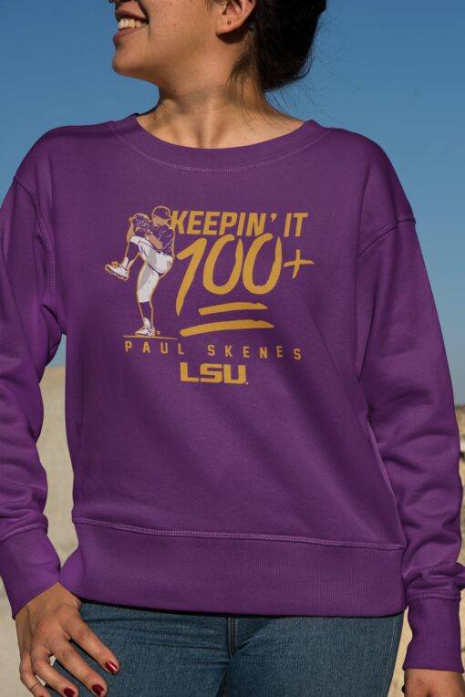 Lsu Baseball Paul Skenes Keepin It 100+Shirt $19.95 Lsu Baseball Paul Skenes Keepin It 100 Shirt 2