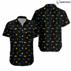 Mardi Gras Button Down Hawaiian Shirt