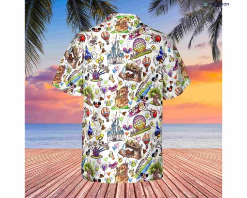 M*ck*y Snacks Summer Parks Food Hawaiian Shirt $34.95