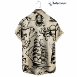 Nautical Mermaid Boat Easy Care Aloha Hawaiian Shirt $34.95 Nautical Mermaid Boat Easy Care Aloha Hawaiian Shirt 2 1