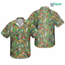 Orange-Bird-Tiki-Friends-Hawaiian-Shirt-1