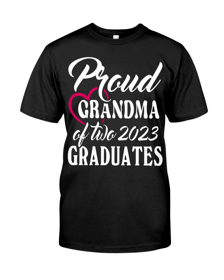 Proud Grandma Of Two 2023 Graduates Shirt Proud Grandma Of Two 2023 Graduates Shirt