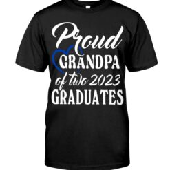 Proud Grandpa Of Two 2023 Graduates Shirt