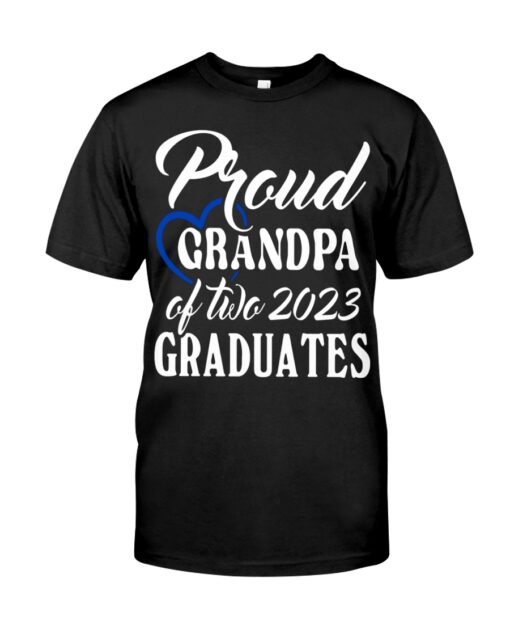 Proud Grandpa Of Two 2023 Graduates Shirt