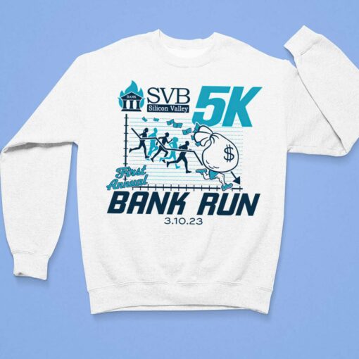 SVB 5k Silicon Valley First Annual Bank Run 03 10 23 Shirt $19.95