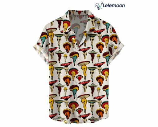 Sexy Mushroom Print Aloha Hawaiian Shirt $34.95