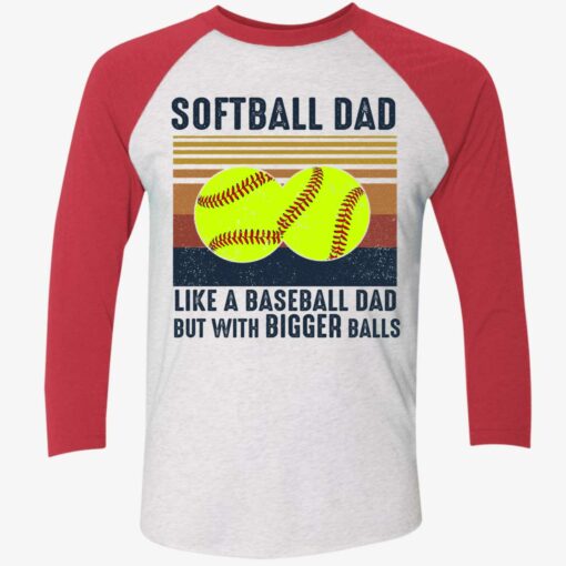 Softball Dad Like A Baseball Dad But With Bigger Balls Shirt, Hoodie, Sweatshirt, Women Tee $19.95