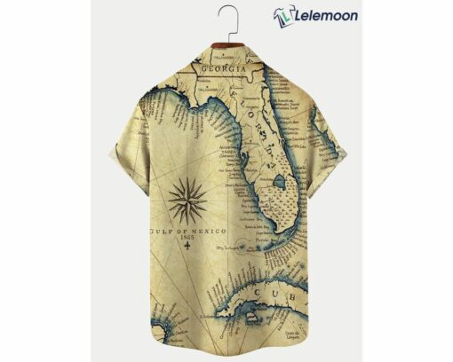 Vintage Florida Map Hawaiian Shirt $34.95