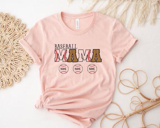 Custom Name Baseball Mama Shirt, Hoodie, Sweatshirt, Women Tee