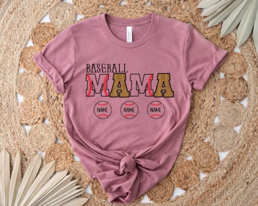 Custom Name Baseball Mama Shirt, Hoodie, Sweatshirt, Women Tee