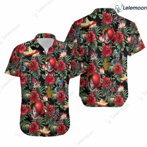 3D Horror Characters Penny Wise Tropical Hawaiian Shirt $34.95