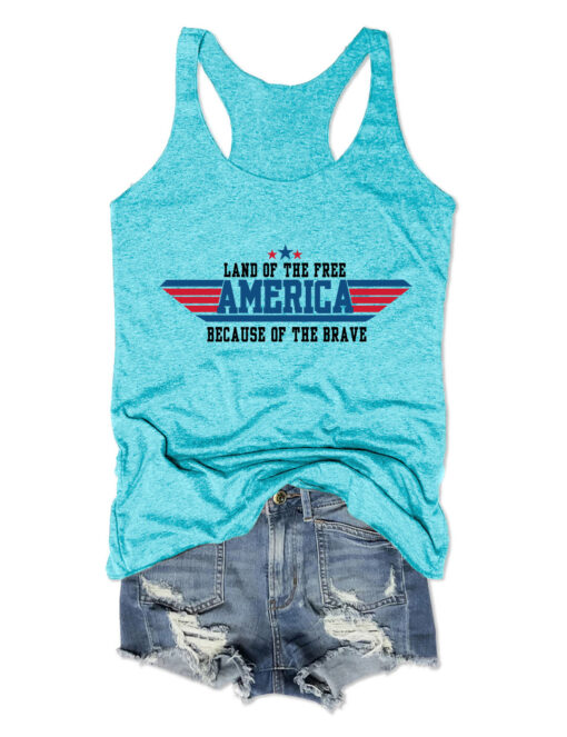 America Land Of The Free Because Of The Brave Tank Top