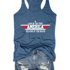 America Land Of The Free Because Of The Brave Tank Top
