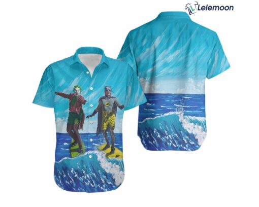 Batman And Joker Surfing Hawaiian Shirt