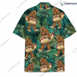 Bigfoot Hot Dog Tropical Hawaiian Shirt $34.95