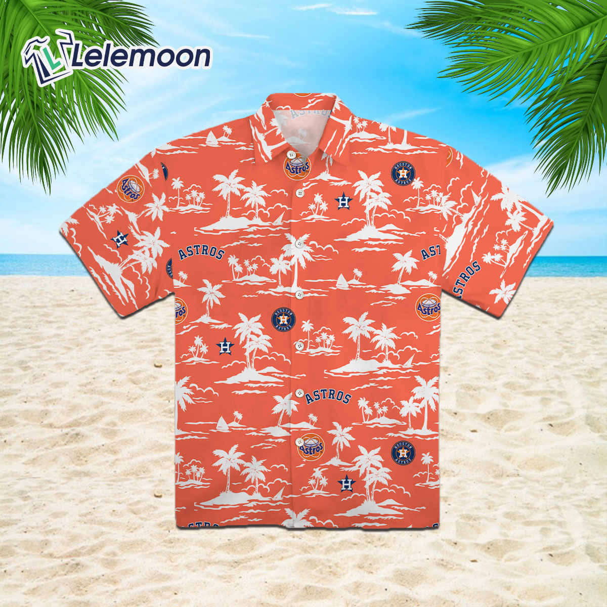 Houston Astros Palm Tree Hawaiian Shirt
