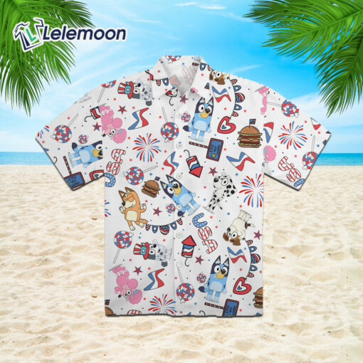 Bluey 4th Of July Hawaii Shirt