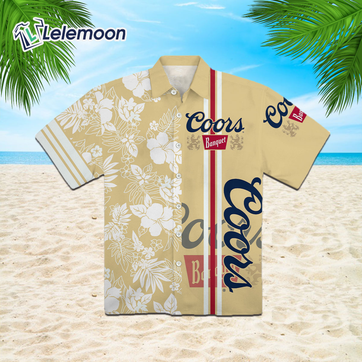 Coors Light Best Dad Ever Island Custom Name Hawaiian Shirt Love Beer Gift  - Limotees