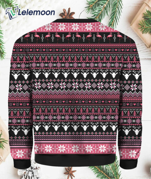 Flamingo On The Naughty List And I Regret Nothing Christmas Sweater $41.95