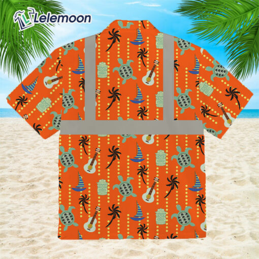 Turtle Orange Hi Vis Hawaiian Shirt $34.95