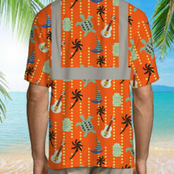 Turtle Orange Hi Vis Hawaiian Shirt $34.95