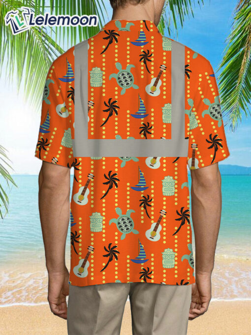 Turtle Orange Hi Vis Hawaiian Shirt $34.95