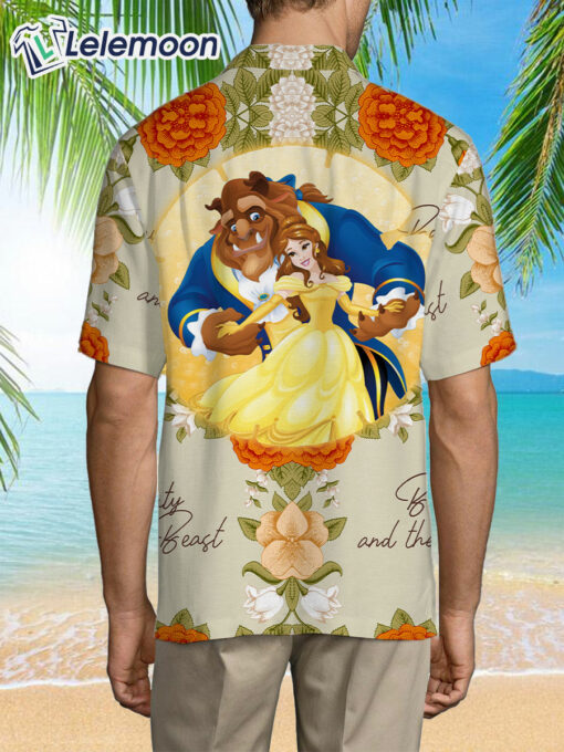 Beauty The Beast Yellow Red Floral Hawaiian Shirt $34.95