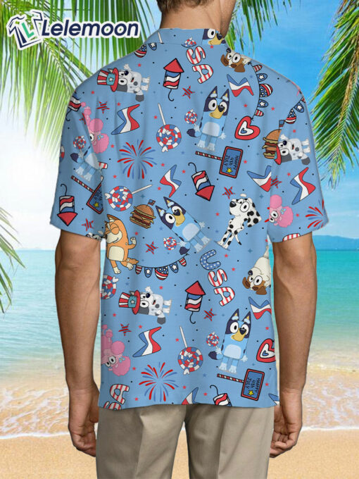 Bluey 4th Of July Hawaiian Shirt $34.95