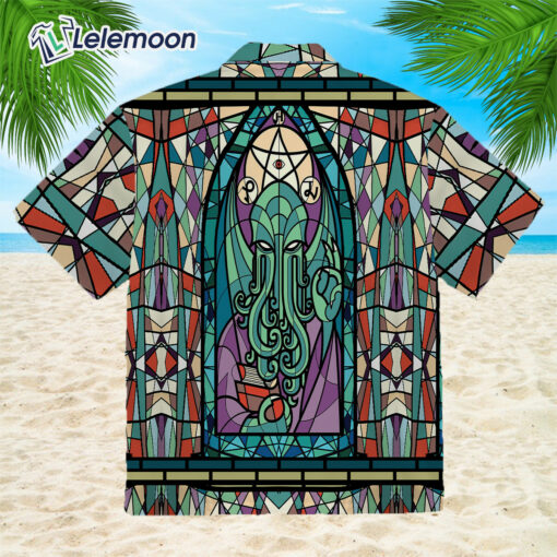 Cthulhu Church Stained Glass Hawaiian Shirt $34.95