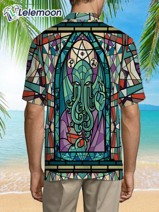 Cthulhu Church Stained Glass Hawaiian Shirt $34.95