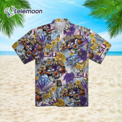 LSU Tropical Floral Hawaiian Shirt